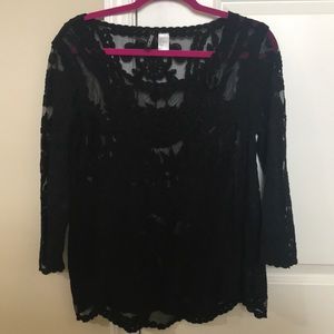 Black lace top